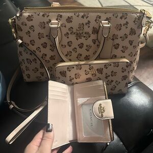 Coach Purse with matching wallet and coin wallet